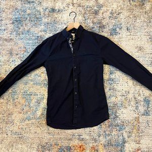 River Island Navy Oxford Shirt, XS